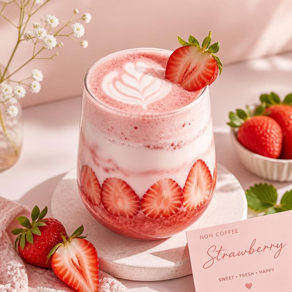 Strawberry Warkop 84 minuman rasa strawberry manis dan segar